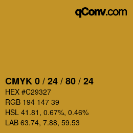 Color code: CMYK 0 / 24 / 80 / 24 | qconv.com