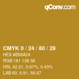 Color code: CMYK 0 / 24 / 80 / 29 | qconv.com