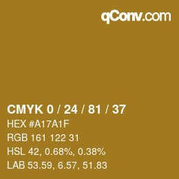 Color code: CMYK 0 / 24 / 81 / 37 | qconv.com