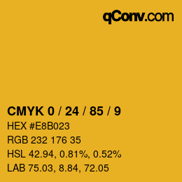 Color code: CMYK 0 / 24 / 85 / 9 | qconv.com