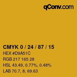 Color code: CMYK 0 / 24 / 87 / 15 | qconv.com