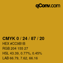 Color code: CMYK 0 / 24 / 87 / 20 | qconv.com