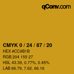 Color code: CMYK 0 / 24 / 87 / 20 | qconv.com