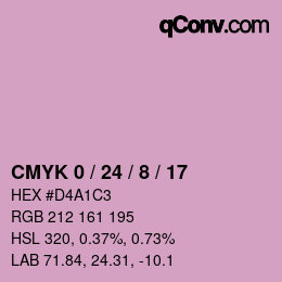 Color code: CMYK 0 / 24 / 8 / 17 | qconv.com