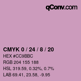 Color code: CMYK 0 / 24 / 8 / 20 | qconv.com