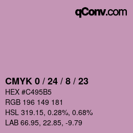 Color code: CMYK 0 / 24 / 8 / 23 | qconv.com