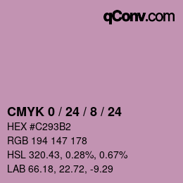 Código de color: CMYK 0 / 24 / 8 / 24 | qconv.com