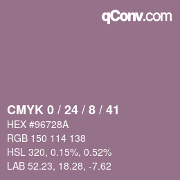 Color code: CMYK 0 / 24 / 8 / 41 | qconv.com