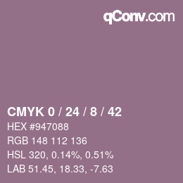 Color code: CMYK 0 / 24 / 8 / 42 | qconv.com