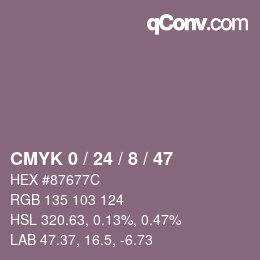 Color code: CMYK 0 / 24 / 8 / 47 | qconv.com