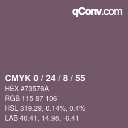 Color code: CMYK 0 / 24 / 8 / 55 | qconv.com