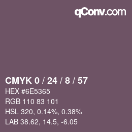Farbcode: CMYK 0 / 24 / 8 / 57 | qconv.com