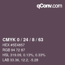 Color code: CMYK 0 / 24 / 8 / 63 | qconv.com