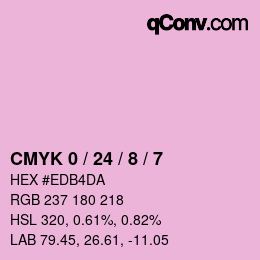 カラーコード: CMYK 0 / 24 / 8 / 7 | qconv.com