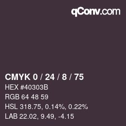 Color code: CMYK 0 / 24 / 8 / 75 | qconv.com