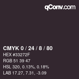 Color code: CMYK 0 / 24 / 8 / 80 | qconv.com