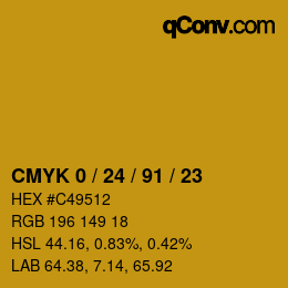Color code: CMYK 0 / 24 / 91 / 23 | qconv.com