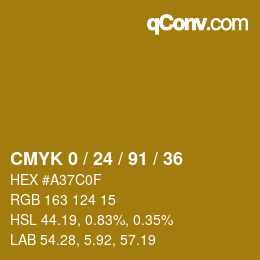 Color code: CMYK 0 / 24 / 91 / 36 | qconv.com