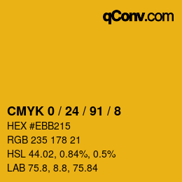 Color code: CMYK 0 / 24 / 91 / 8 | qconv.com