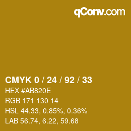 Color code: CMYK 0 / 24 / 92 / 33 | qconv.com