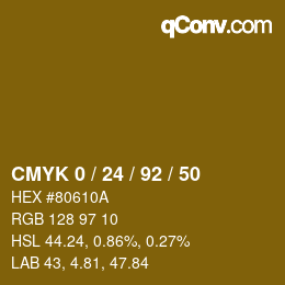 Color code: CMYK 0 / 24 / 92 / 50 | qconv.com