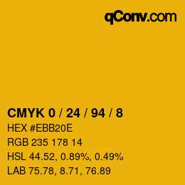 Color code: CMYK 0 / 24 / 94 / 8 | qconv.com