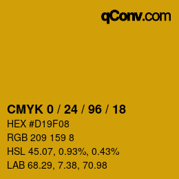 Color code: CMYK 0 / 24 / 96 / 18 | qconv.com