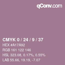 Color code: CMYK 0 / 24 / 9 / 37 | qconv.com