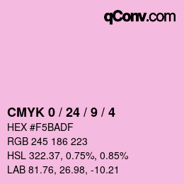 Color code: CMYK 0 / 24 / 9 / 4 | qconv.com