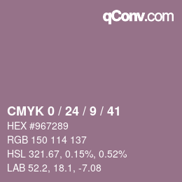 Color code: CMYK 0 / 24 / 9 / 41 | qconv.com
