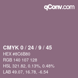 Color code: CMYK 0 / 24 / 9 / 45 | qconv.com