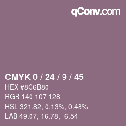 Color code: CMYK 0 / 24 / 9 / 45 | qconv.com