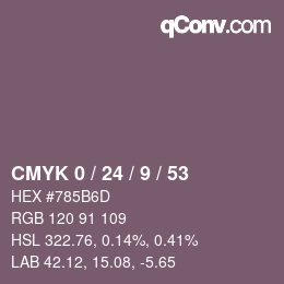 Color code: CMYK 0 / 24 / 9 / 53 | qconv.com