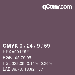 Color code: CMYK 0 / 24 / 9 / 59 | qconv.com