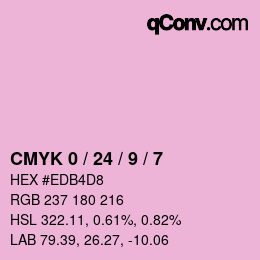 カラーコード: CMYK 0 / 24 / 9 / 7 | qconv.com