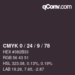 颜色代码: CMYK 0 / 24 / 9 / 78 | qconv.com