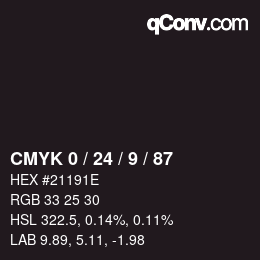颜色代码: CMYK 0 / 24 / 9 / 87 | qconv.com