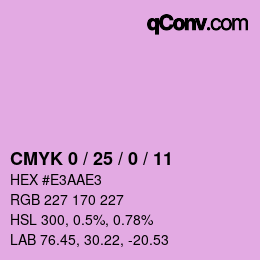 Color code: CMYK 0 / 25 / 0 / 11 | qconv.com