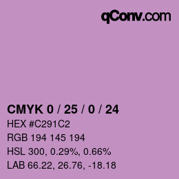 カラーコード: CMYK 0 / 25 / 0 / 24 | qconv.com