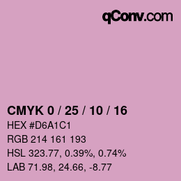 颜色代码: CMYK 0 / 25 / 10 / 16 | qconv.com