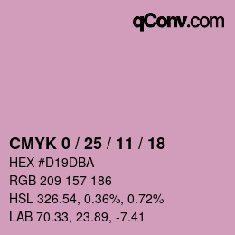 Color code: CMYK 0 / 25 / 11 / 18 | qconv.com