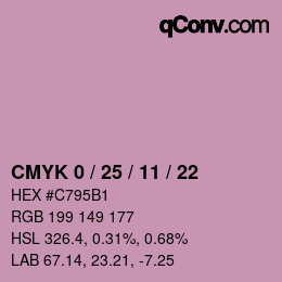 Color code: CMYK 0 / 25 / 11 / 22 | qconv.com