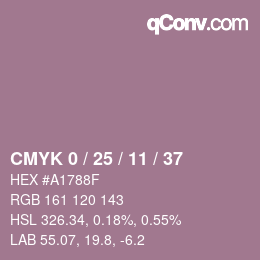 Color code: CMYK 0 / 25 / 11 / 37 | qconv.com
