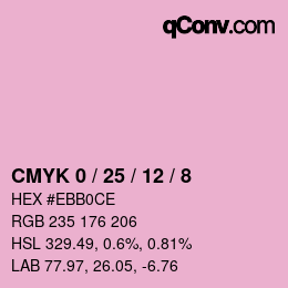 Color code: CMYK 0 / 25 / 12 / 8 | qconv.com