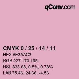 Color code: CMYK 0 / 25 / 14 / 11 | qconv.com