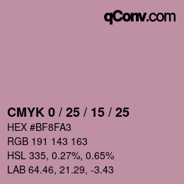 Color code: CMYK 0 / 25 / 15 / 25 | qconv.com