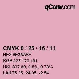 Color code: CMYK 0 / 25 / 16 / 11 | qconv.com