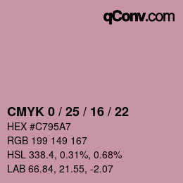 Color code: CMYK 0 / 25 / 16 / 22 | qconv.com