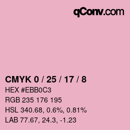 Color code: CMYK 0 / 25 / 17 / 8 | qconv.com