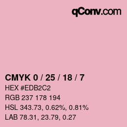 Color code: CMYK 0 / 25 / 18 / 7 | qconv.com